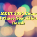 TS EAMCET 2024 Counselling Final Phase Seat Allotment Result