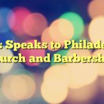Harris Speaks to Philadelphia Church and Barbershop
