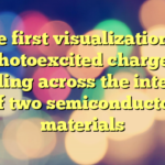 The first visualization of photoexcited charges traveling across the interface of two semiconductor materials