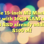 Apple 15-inch M3 MacBook Air with 16GB RAM and 512GB SSD already additional $100 off