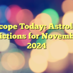 Horoscope Today: Astrological Predictions for November 8, 2024