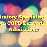 Respiratory Specialist Visits Before COPD Exacerbation Admissions