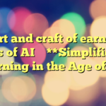 The art and craft of earning in times of AI 
 
**Simplified:**

Earning in the Age of AI