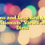 Beans and Less Red Meat: Nutritionists’ Views on US Diets