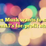 Elon Musk wants to stop OpenAI’s for-profit status