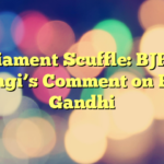 Parliament Scuffle: BJP MP Sarangi’s Comment on Rahul Gandhi